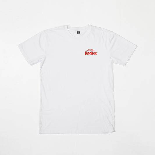 FRANK'S REDHOT #IPTSOE WHITE T-SHIRT