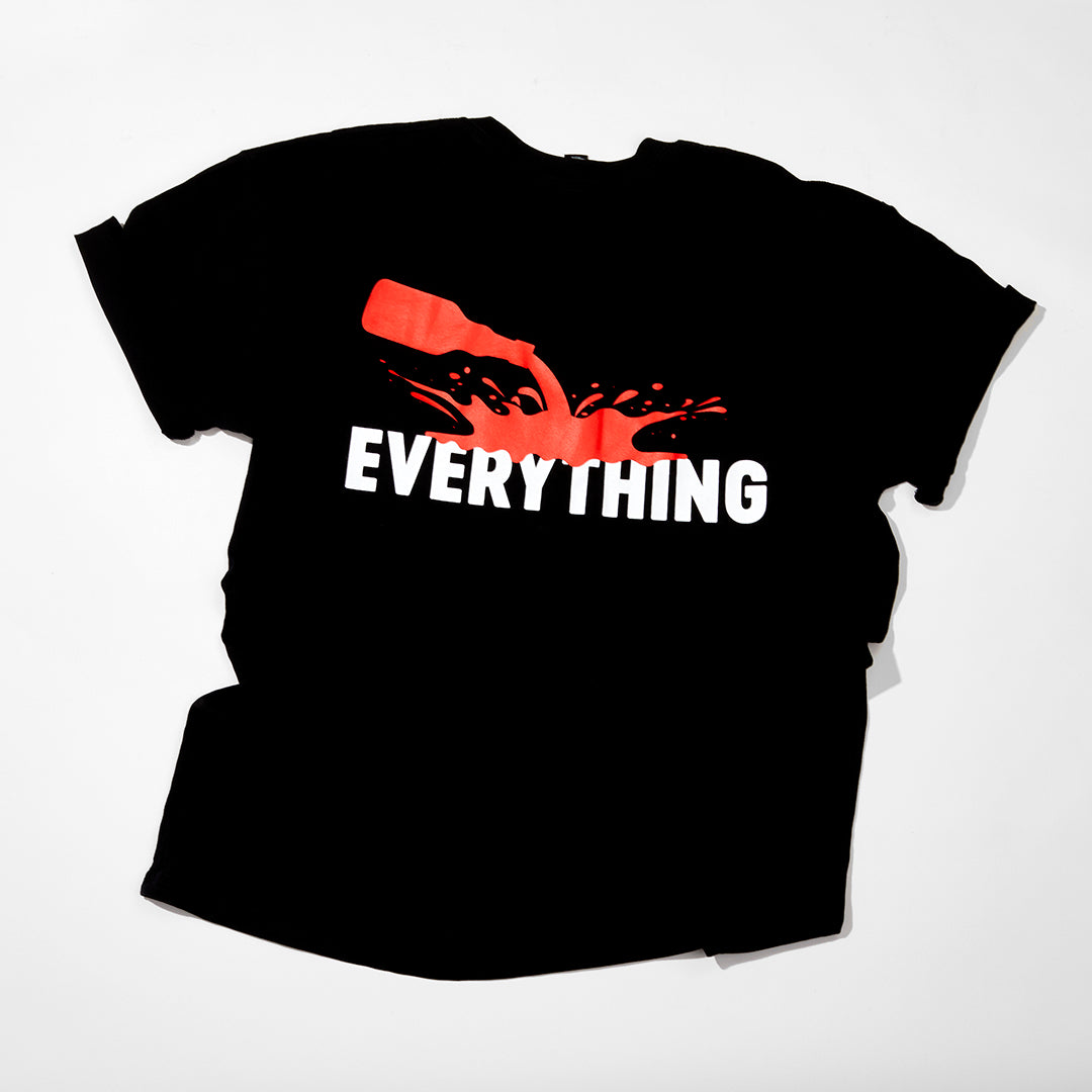 FRANK'S REDHOT #IPTSOE BLACK T-SHIRT